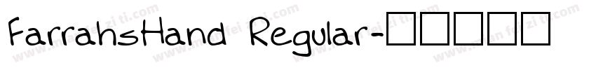 FarrahsHand Regular字体转换